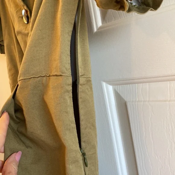 Zara green puff sleeve dress, S - Picture 5 of 11